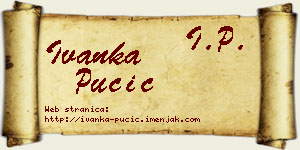 Ivanka Pučić vizit kartica